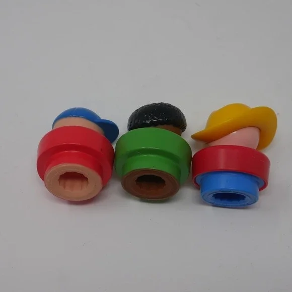 Vintage Fisher-Price Lot of 3 1990s Vintage Little People Toys Rare Toy Figures - Picture 2 of 3